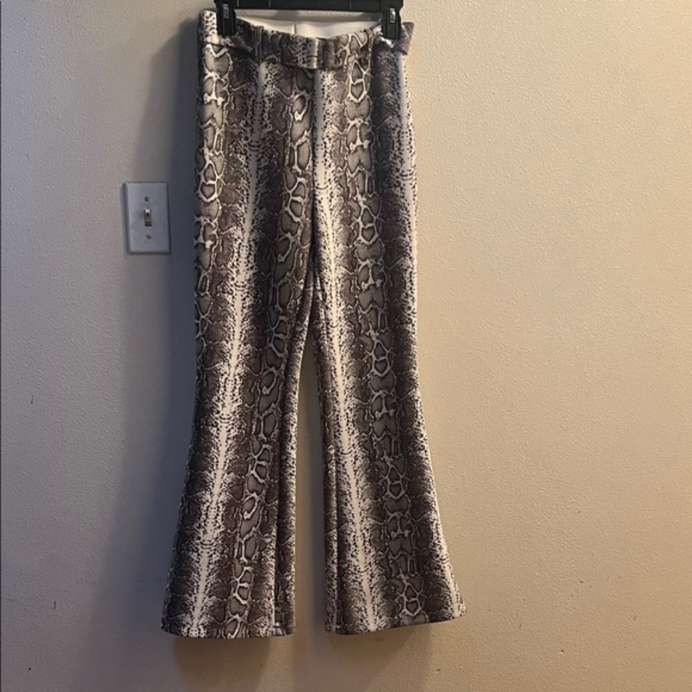 Sweet Rain Animal Print Flare Pants